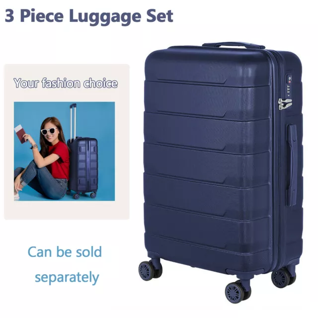 Travel Luggage Set 24 in Hardshell Suitcase with TSA Lightweight Spinner Trolley