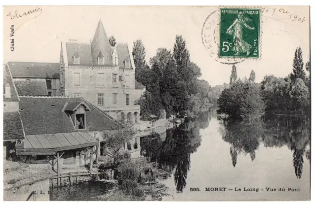 CPA 77 - MORET sur LOING (Seine et Marne) - 595. Le Loing - Vue du Pont