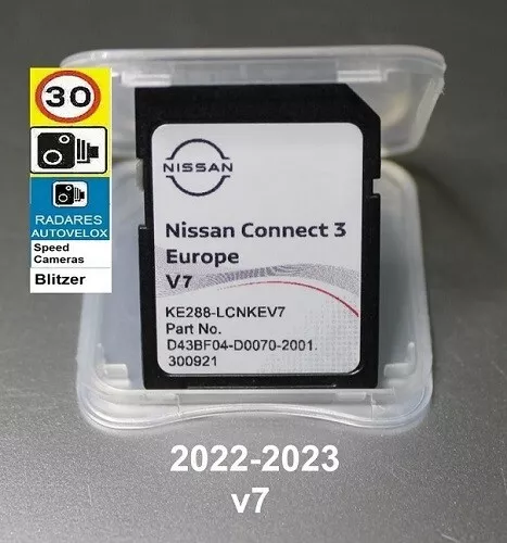 ✔️Mapa Tarjeta SD NISSAN v7 2022 - 2023 Connect 3 Navigation SD Europe + Radar