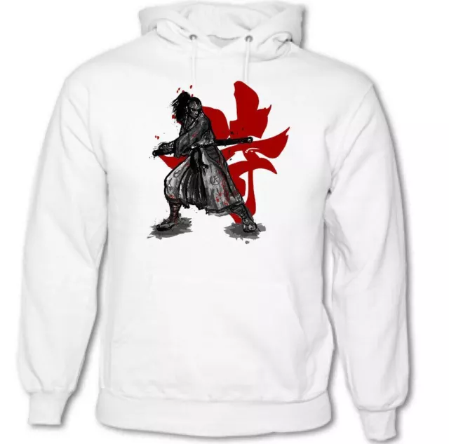 Felpa con cappuccio Samurai Warrior Uomo Arti Marziali MMA Allenamento Top Sword Kanta Giappone 8