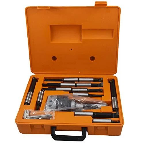 12Pcs 3 Inch Boring Head R8 Shank 3/4 Inch Carbide Boring Bar Boring Head Bar