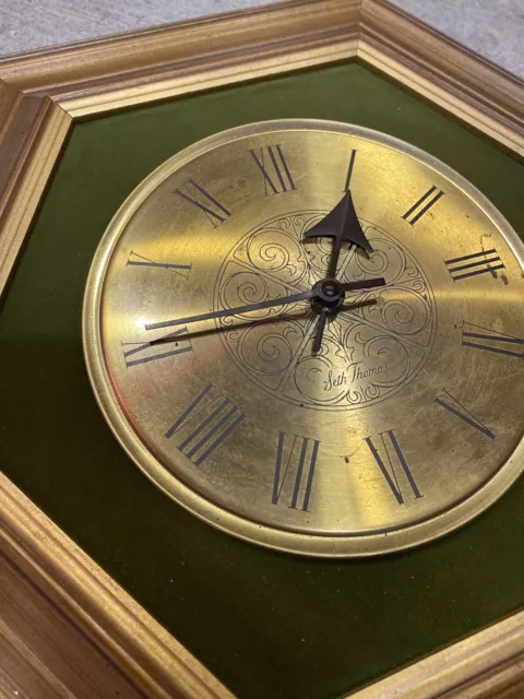 Seth Thomas Clock Wall Clock Mid Century Modern Antique 2