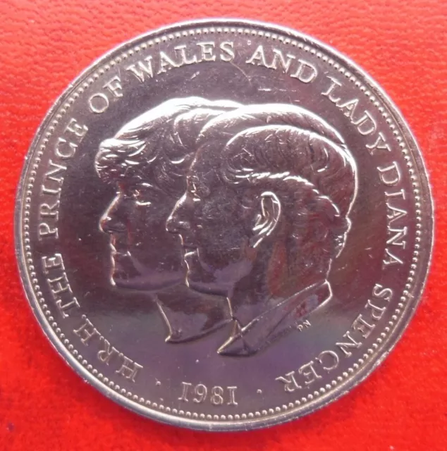 Pièce 25 new pence  1981 "Charles et Diana Wedding"