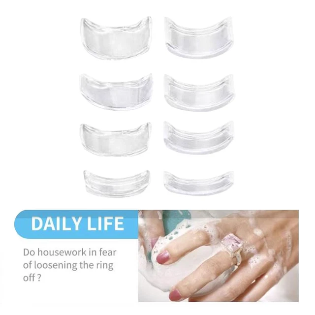 8x unsichtbarer Ring Größenversteller für lose Ringe Strafferring Schutz Zwischenring