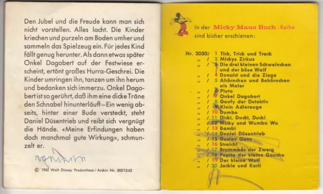 Walt Disneys Micky Maus Buch Nr. 7 : ONKEL DAGOBERT Blüchert Verlag 1962 2