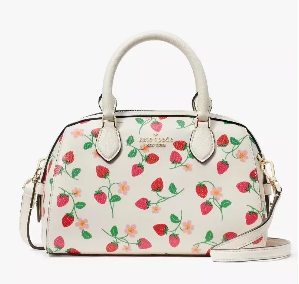 KATE SPADE Madison Strawberry Duffle Crossbody Cream Multi