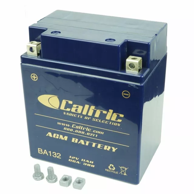 Brand New Caltric AGM Battery for Kawasaki Bayou 220 KLF220A 1988-1991