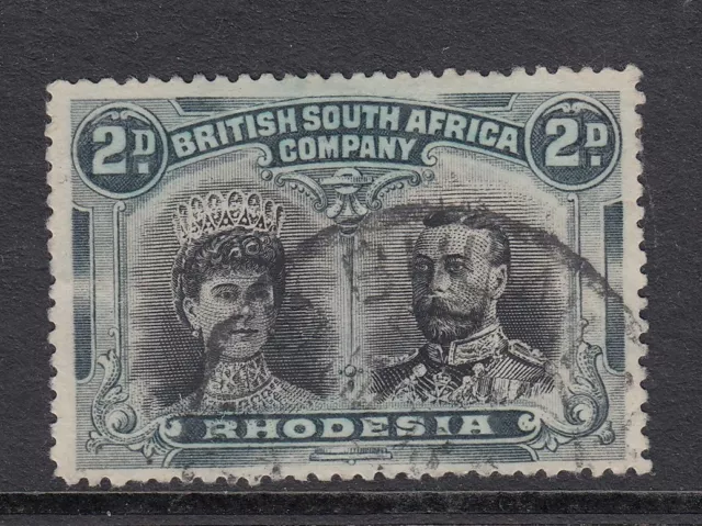 Rhodesia Double Head SG 127 2d black purple & slate grey - fine used