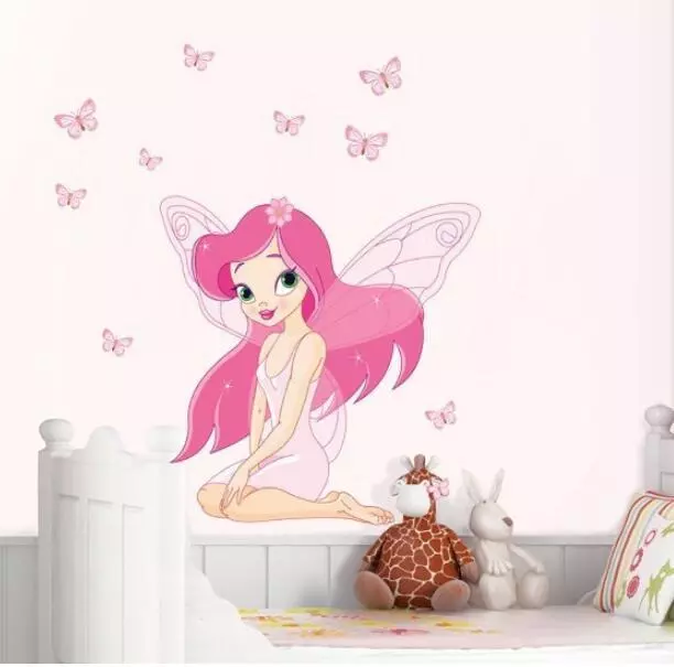 US STOCK Removable Wall Sticker Fairy Elf Decal For Kids Nursery Baby Room Girl