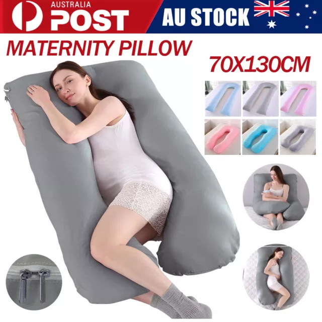 Grey Maternity Pregnancy Pillow Nursing Sleeping Body Support Feeding Boyfriend