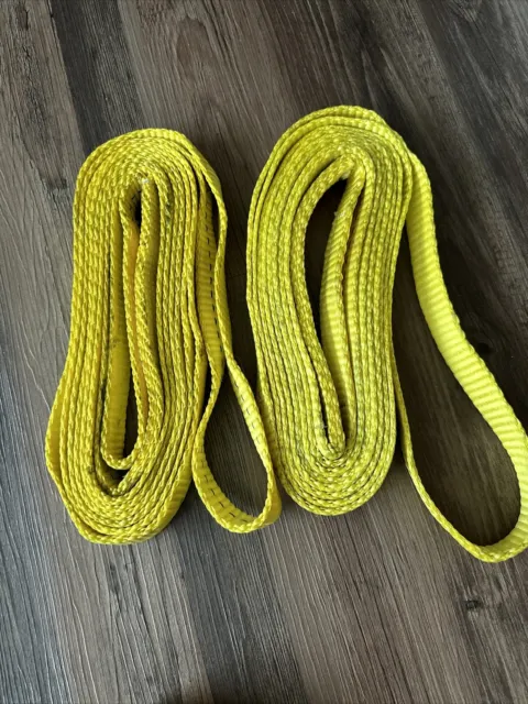 Lot 14 Polyester SLING TYPE EN 1901x09 1" Wide 9' Long Lifting, Tow, Rig Straps