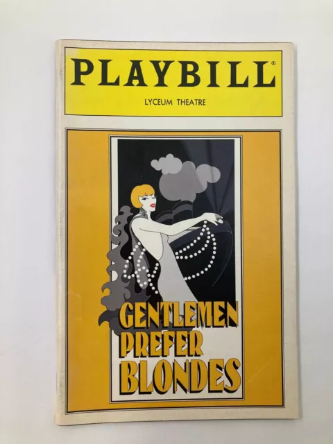 1995 Playbill Lyceum Theatre George Dvorsky in Gentlemen Prefer Blondes