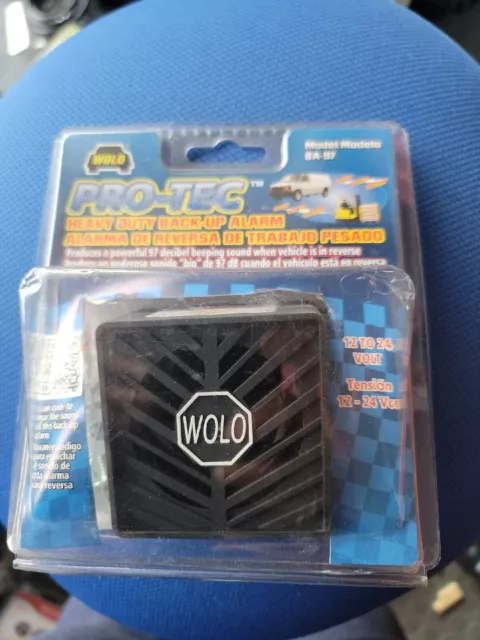 NEW OLD STOCK WOLO BA-97 Back Up Alarm,97dB,Black,2-1/2 In. H