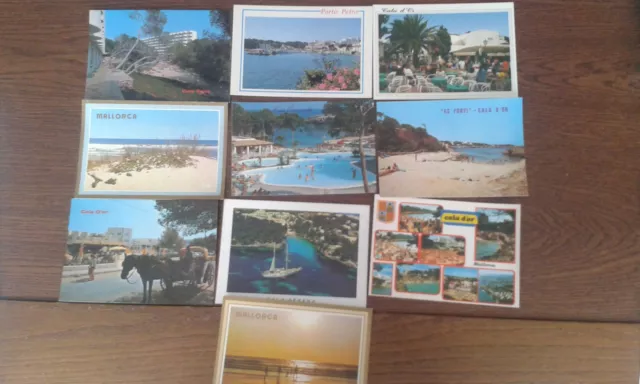 lote de 10 postales de las Islas Baleares años 80-90