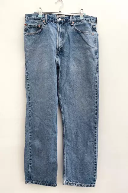 Jeans blu Levi's 505 taglia W34 L30 lavaggio pietra gamba dritta adatti regolarmente vintage