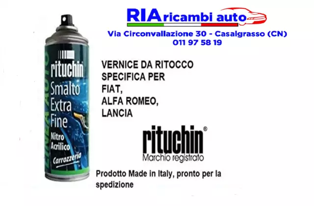 Rituchin Vernice Spray  Per Carrozzeria Fiat 891 Nero Provocatore Spray 200 Ml