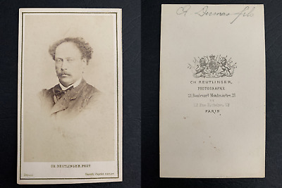 Alexandre Dumas Vintage albumen print T Reutlinger CDV Paris 
