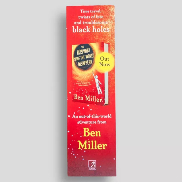 The Boy Who Made The World Disappear PROMOTIONAL BOOKMARK -not the book