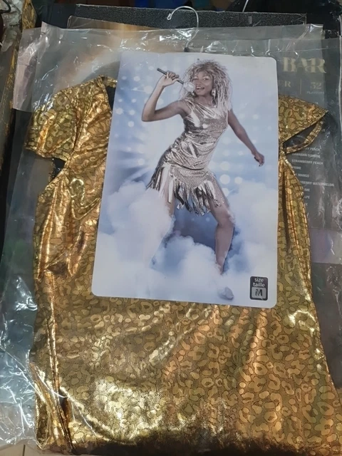 80'S GOLD SEQUINNED & Fringed Tina Turner Dress 37.50 - PicClick UK