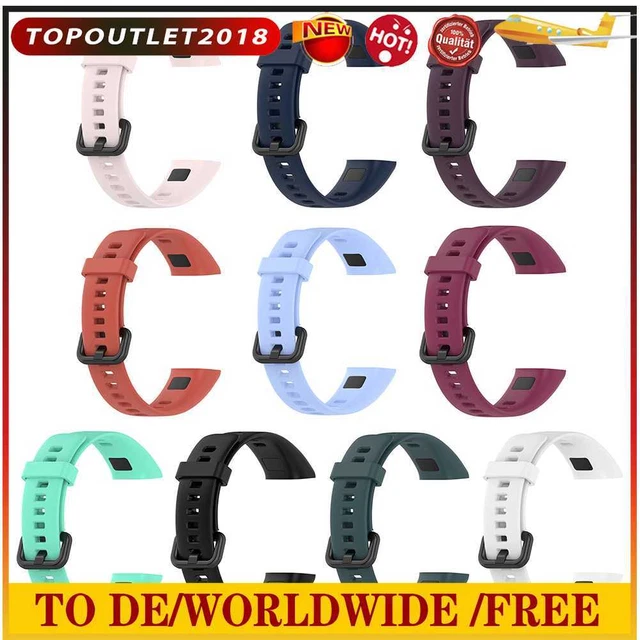 Soft Silicone Strap Wristbands Adjustable Bracelet Watchband for Huawei Band 4
