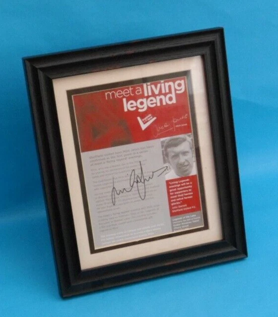 MICK JONES (SHEFFIELD UTD FC) handsignierter Werbeflyer Legends of the Lane