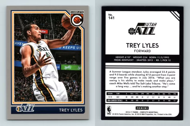 Trey Lyles - Jazz #141 Complete Basketball 2016-17 Silver Parallel Card