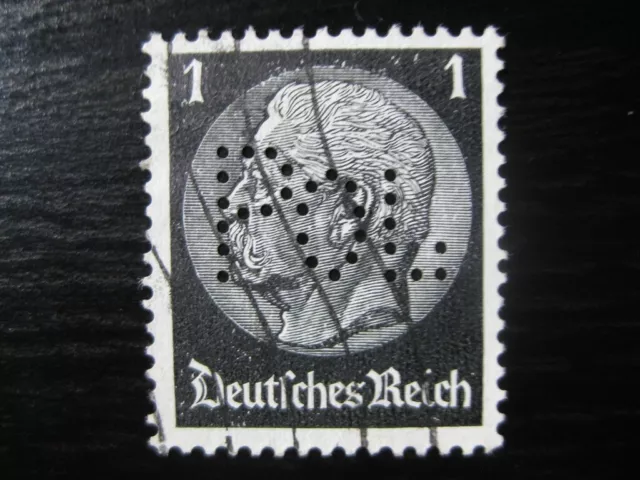 THIRD REICH Mi. #512 scarce used POL Police perfin stamp!