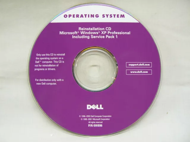 Microsoft Windows XP Professional Operating Sys Dell Reinstallation CD FREE SHIP