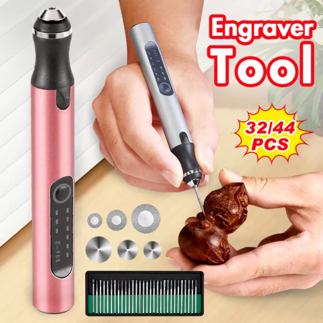 Electric Engraving Pen Cordless Carving Pen Rechargeable Micro Engraver Tool Set