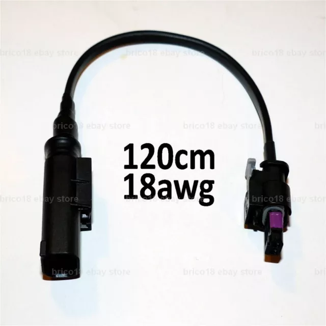 BMW Accessory Plug Cable 120cm/18awg/2p - R1200 R1250 GS RS RT S1000 XR F850