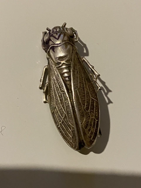 Belle Broche Art Déco Des Années 1930s 1940s En Métal Émaillé