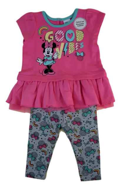 Disney Baby 2in1 Micky Maus Niñas Pantalón Playsuit Vestido Verano Con 3-6 Meses