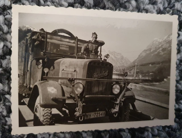 original vintage german ww2 photograph WEHRMACHT Truck .description