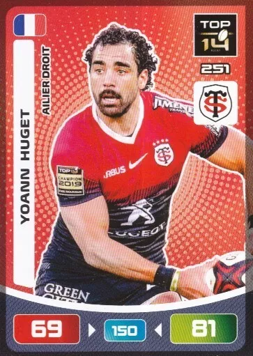 251 Huget Yoann # Stade Toulousain # Panini Card Adrenalyn Rugby Top 14 2021