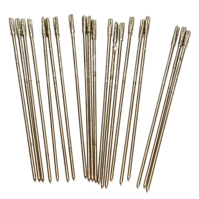 20x Mini Micro Diamant Pierre Embouts Perceuse 0.6mm Queue for Jade Marbre