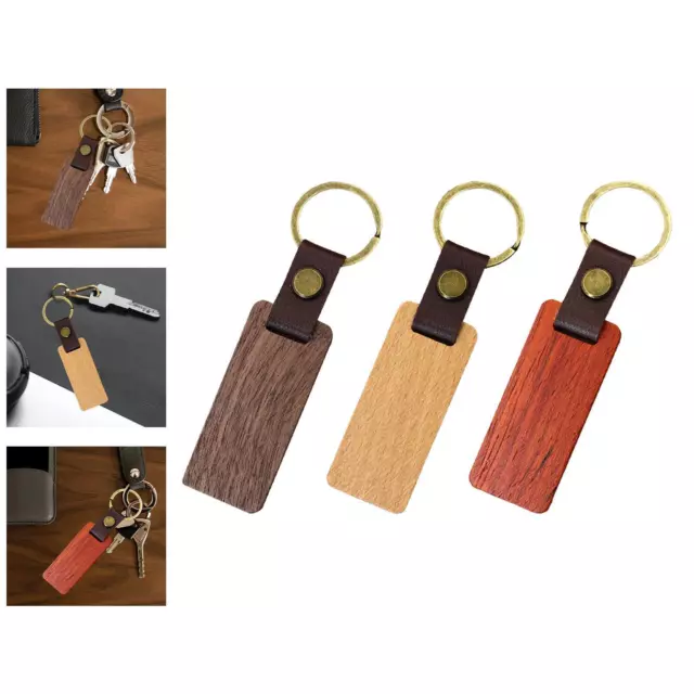 Porte-clés en bois, pendentif de sac de clé de voiture, gravure sur bois
