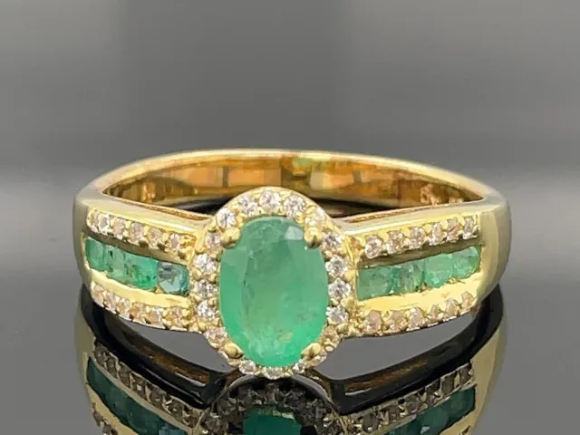Schmuckjagd Ring Gr. 18 (Ca. 56) Aus 925/- Silber Vergoldet Mit Smaragd & Zirkon
