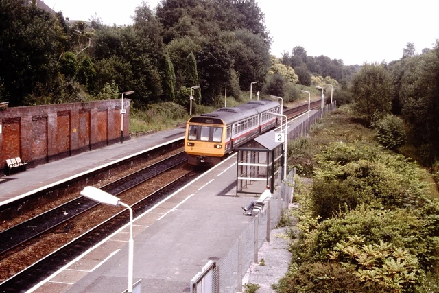 BRITISH RAIL BR Diesel Loco Hindley station Railway Slide 2067 £3.99