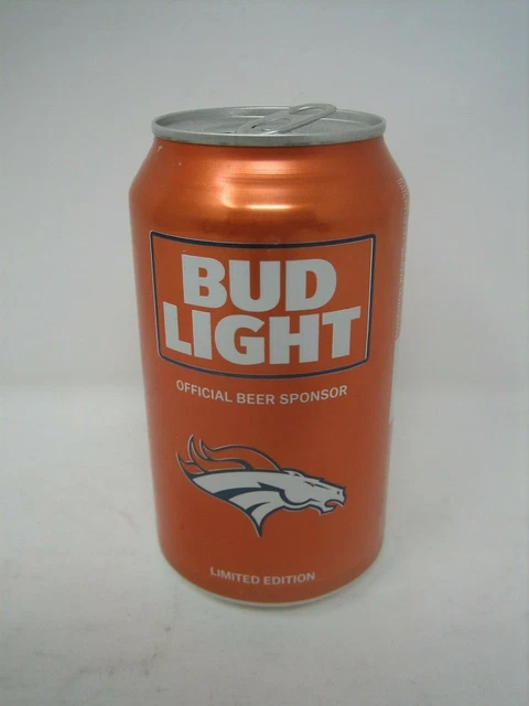 Bud Light Denver Broncos 2016 Beer Can Limited Edition Empty Nfl Football