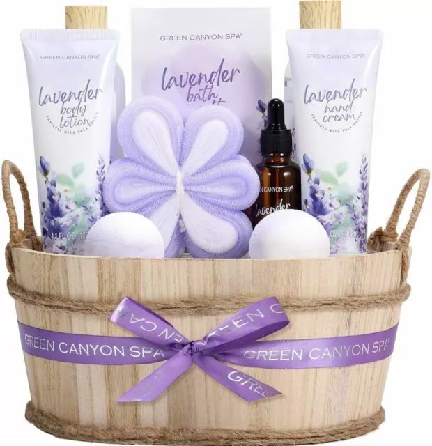 ✅⭐ENVIO ESPAÑA⭐ Set de Baño para Mujer SPA Fragancias de Lavanda Cesta