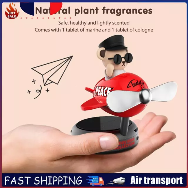 Solar Aircraft Aromatherapy Ornament Rotating Propeller Car Outlet Air Freshener