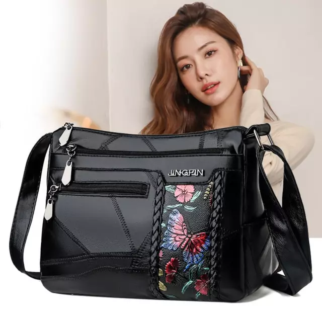 Borse a tracolla donna moda stampa floreale pelle multitasca messenger borsa