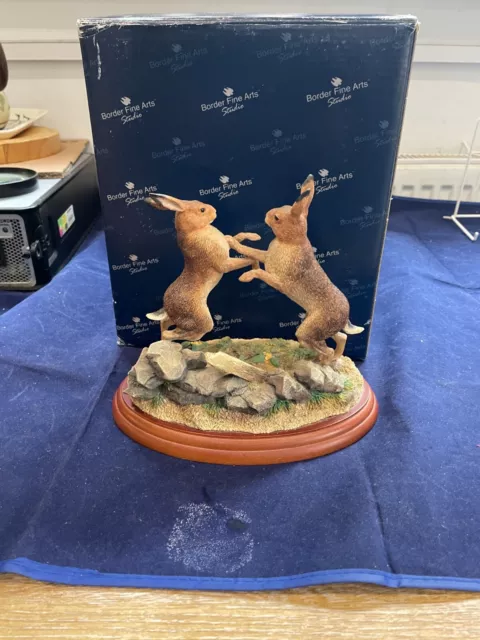 Border Fine Arts Country Characters A0459 The Boxing Ring - Hares
