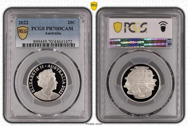 2022 Proof Twenty Cent 20c Australia PCGS PR70DCAM FDC UNC #3773