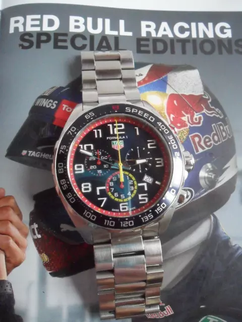 Men's TAG Heuer Red Bull Formula 1 Professional Swiss Chronograph Watch CAZ101AL