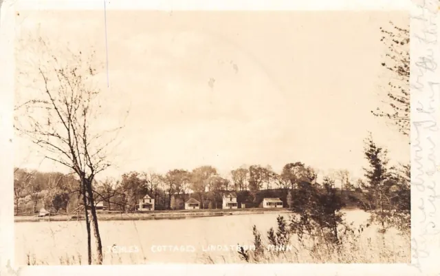 Lindstrom Minnesota~Jehle's Cottages on Lake Shore~1920 Real Photo~RPPC