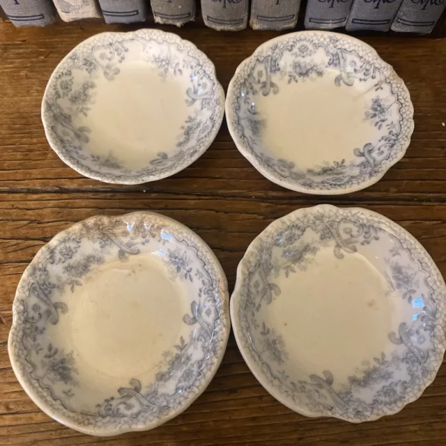 Keswick England Transferware Butter Pats Porcelain Ceramic