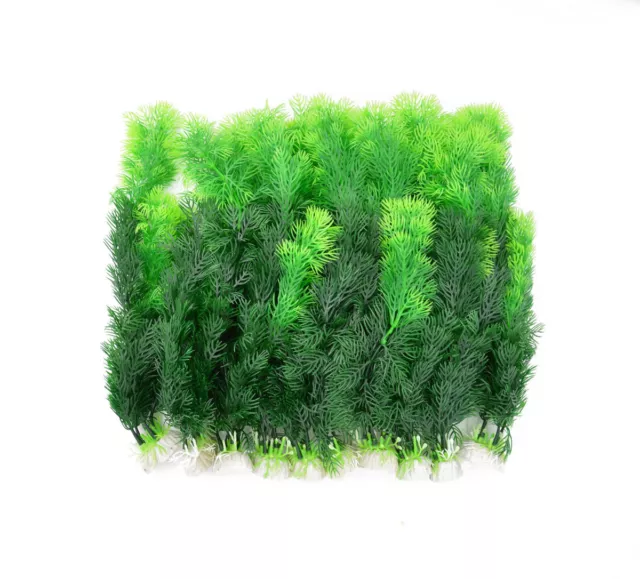 10pcs 12" Aquarium Decor Fish Tank Decoration  Artificial Plastic Plant Green