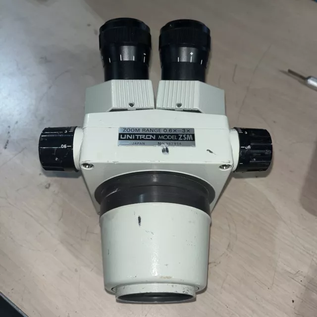 Unitron Zsm Stereo Binocular Microscope Zoom Range 0.6X-3X