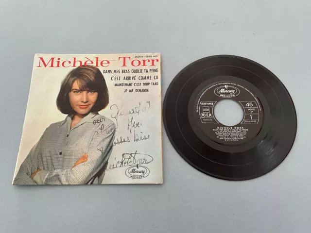 Vinyle 45 Tours - Michele Torr - Dans Mes Bras - Avec Dedicace